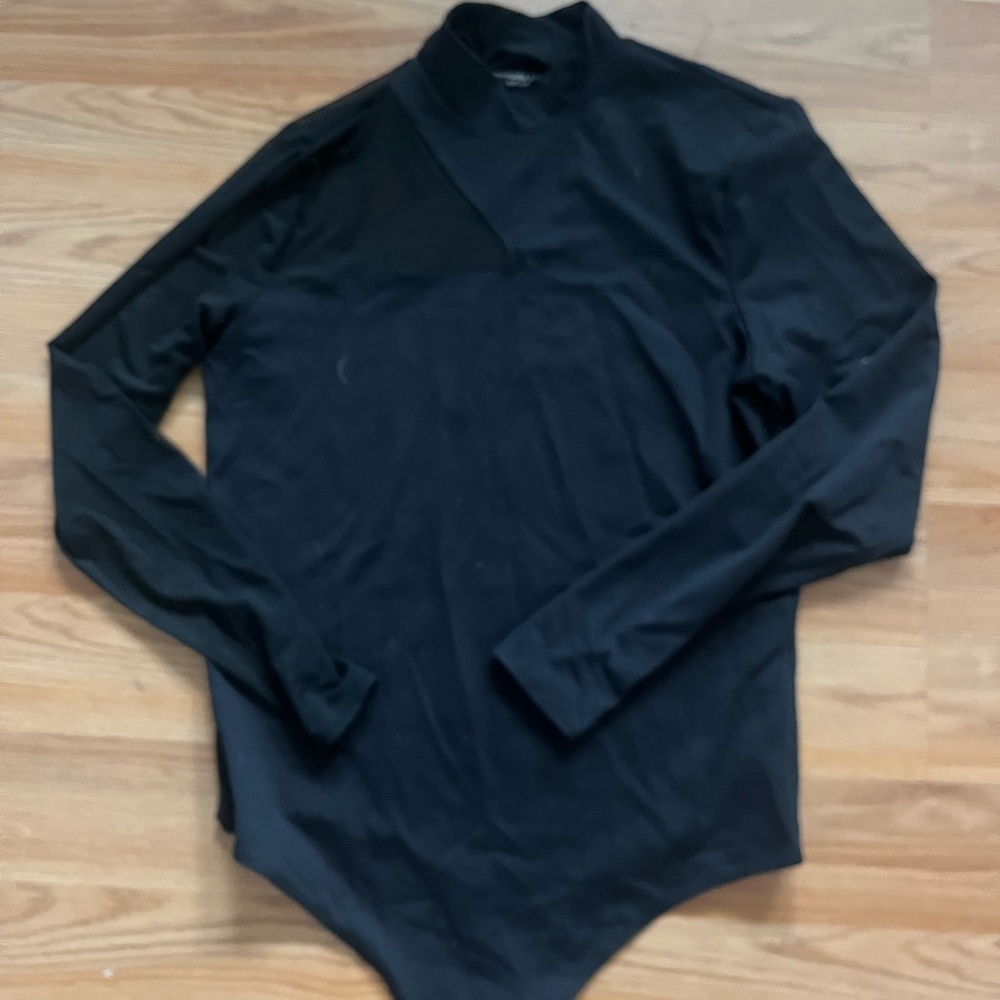 Abercrombie & Fitch Black Bodysuit Turtleneck Top